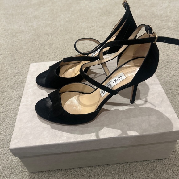 Jimmy Choo black suede heels, size 8.5 - Picture 4 of 7